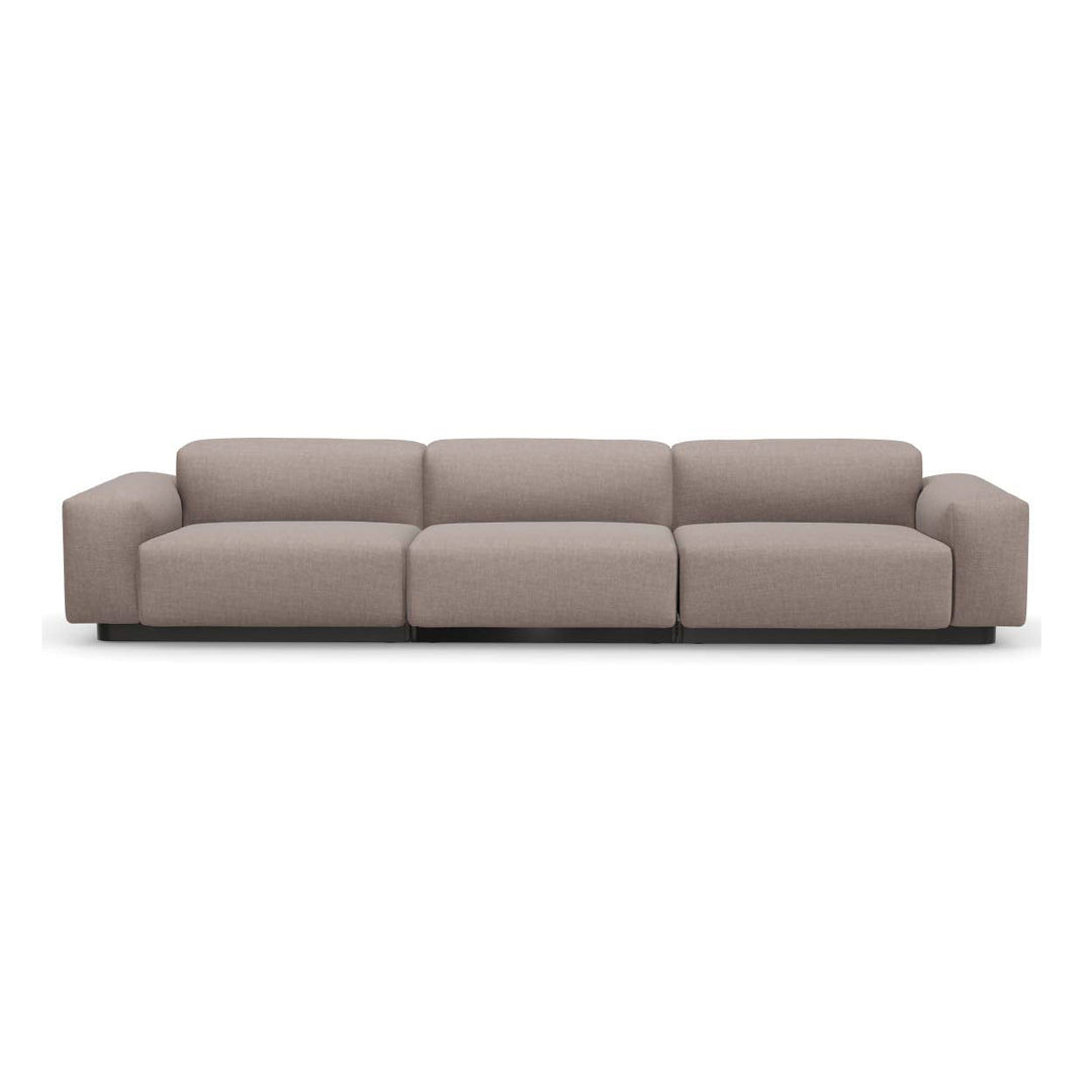 Soft Modular 3-Seater Sofa Sofas Vitra Savana Mauve Melange Low: 20.25 in height
