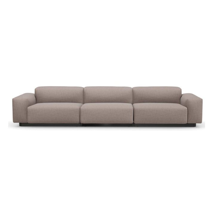 Soft Modular 3-Seater Sofa Sofas Vitra Savana Mauve Melange Low: 20.25 in height