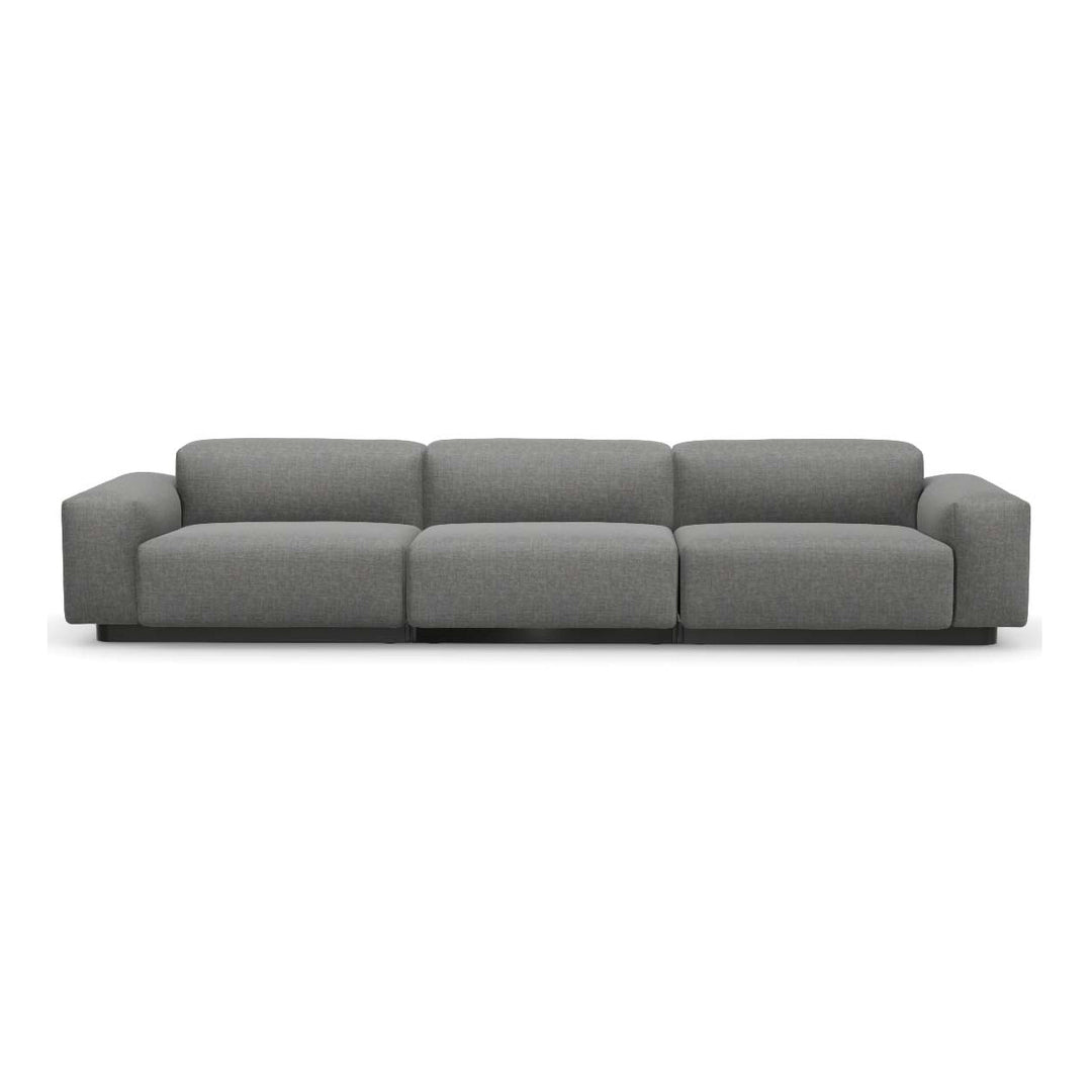 Soft Modular 3-Seater Sofa Sofas Vitra Savana Sierra Gray Melange Low: 20.25 in height