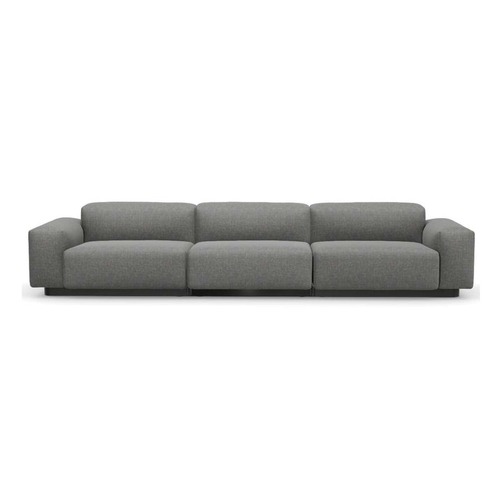 Soft Modular 3-Seater Sofa Sofas Vitra Savana Sierra Gray Melange Low: 20.25 in height