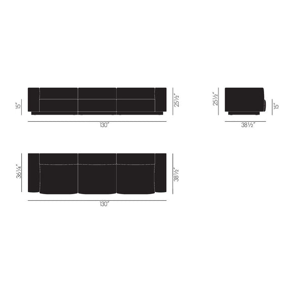 Soft Modular 3-Seater Sofa Sofas Vitra