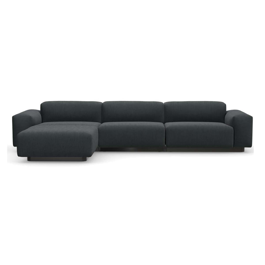 Soft Modular 3-Seater Sofa with Chaise Longue Sofas Vitra Iroko 2 Dark Gray Low: 20.25 in height Left Chaise Longue