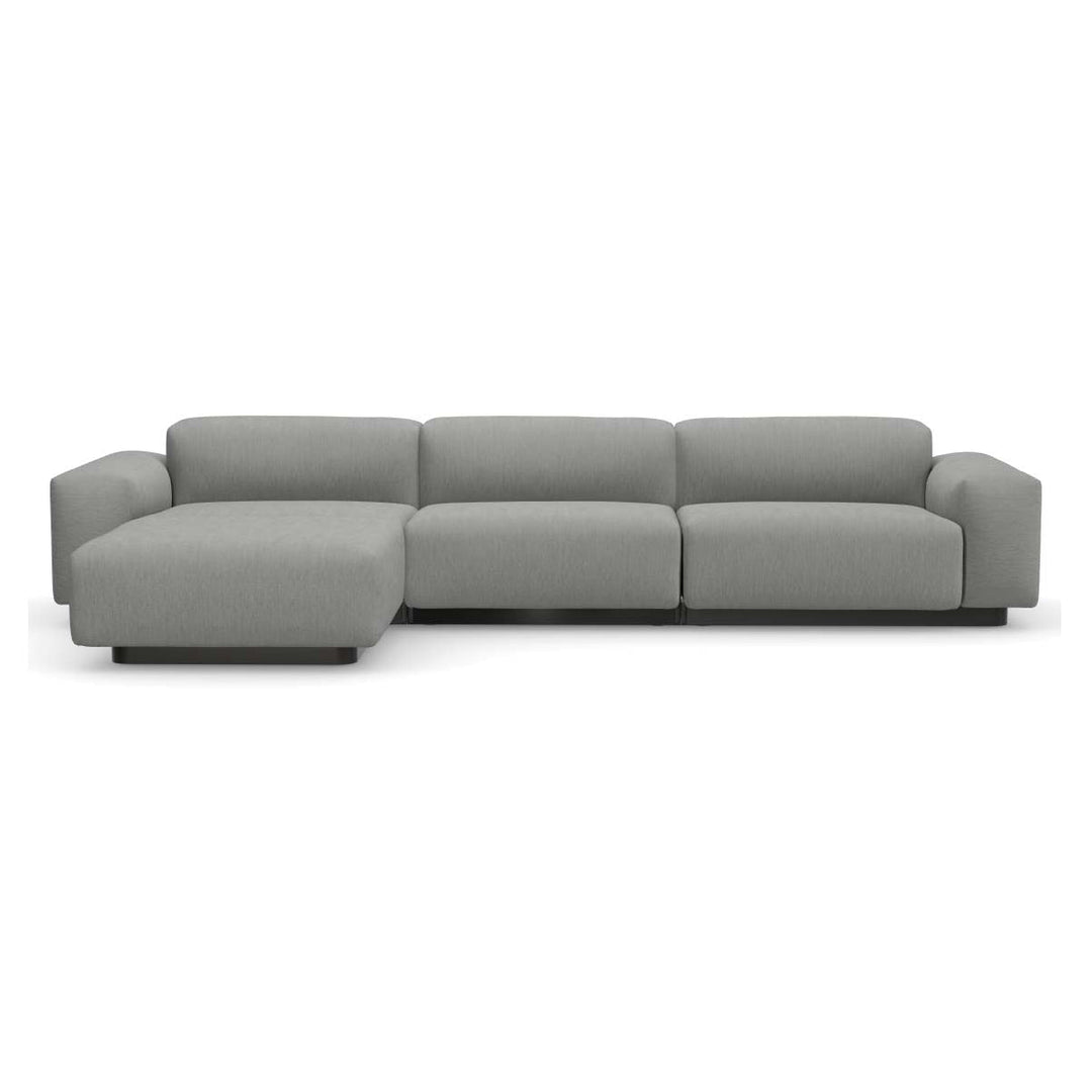 Soft Modular 3-Seater Sofa with Chaise Longue Sofas Vitra Iroko 2 Silver Gray Low: 20.25 in height Left Chaise Longue