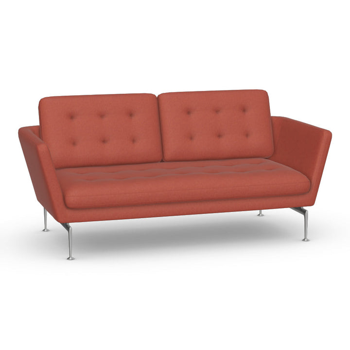 Suita 2-Seater Sofa with Tufted Cushions Sofas Vitra Cosy 2 Rusty Orange Polished Aluminum Sofa Only