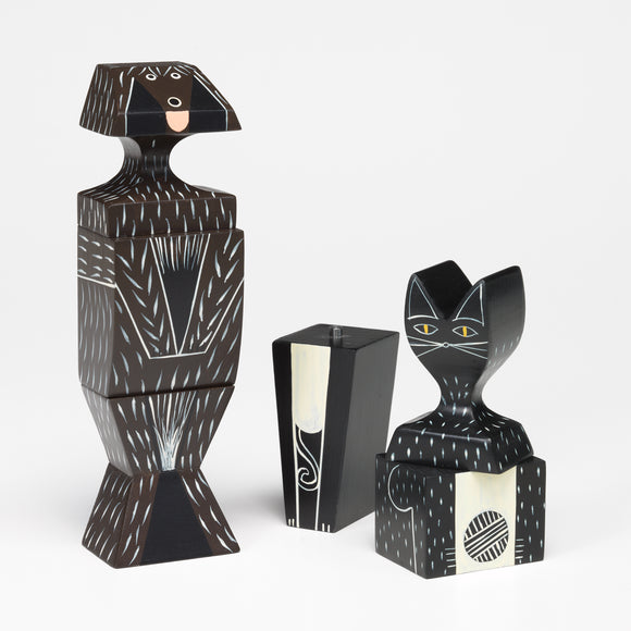 Wooden Doll Cat Figurines Vitra