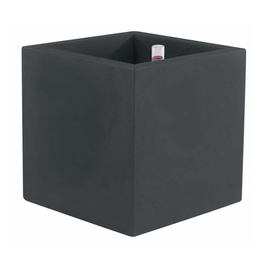 Cube Planter with Self-Watering System Outdoor Vondom Anthracite Low Small 