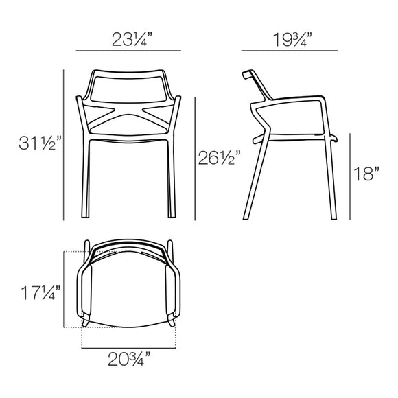 Delta Armchair (Set of 4) Outdoor Vondom   