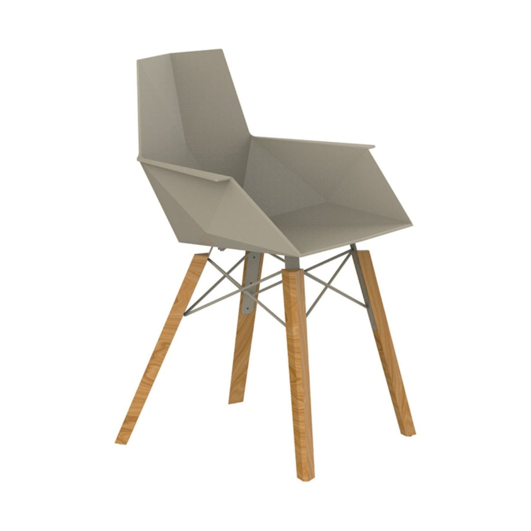 Faz Wood Armchair (Set of 4) Outdoor Vondom Ecru Wood 2