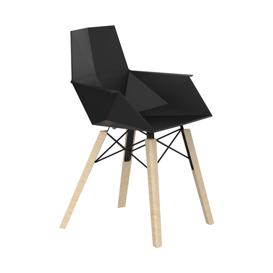 Faz Wood Armchair (Set of 4) Outdoor Vondom Black Wood 1