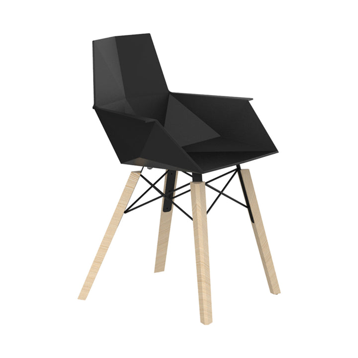Faz Wood Armchair (Set of 4) Outdoor Vondom Black Wood 1
