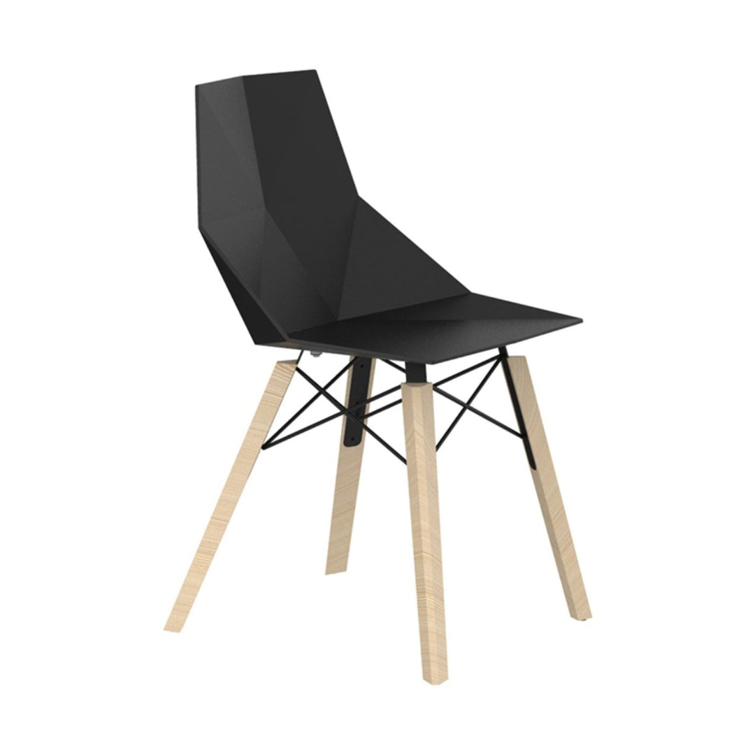 Faz Wood Chair (Set of 4) Outdoor Vondom Black Wood 1