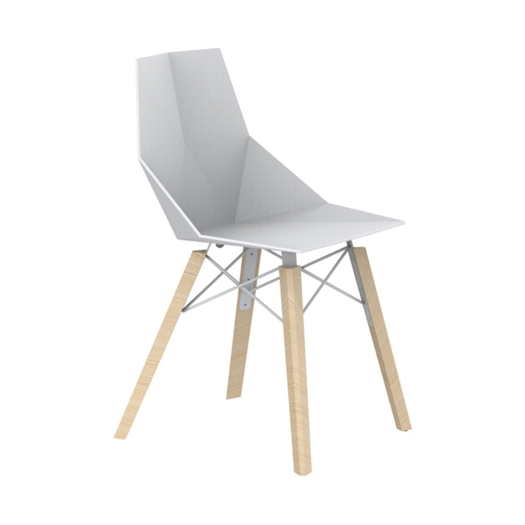 Faz Wood Chair (Set of 4) Outdoor Vondom White Wood 1
