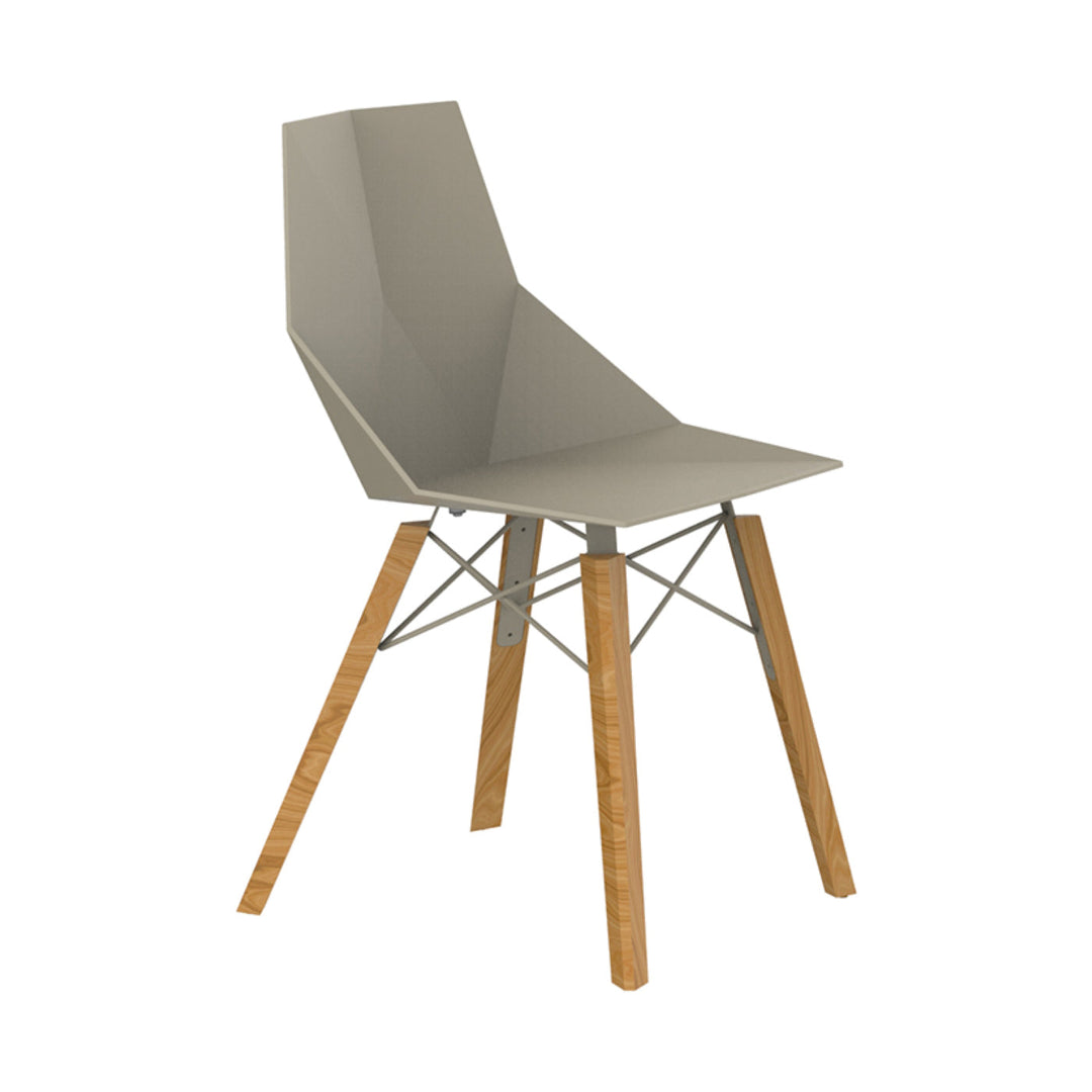 Faz Wood Chair (Set of 4) Outdoor Vondom Ecru Wood 2