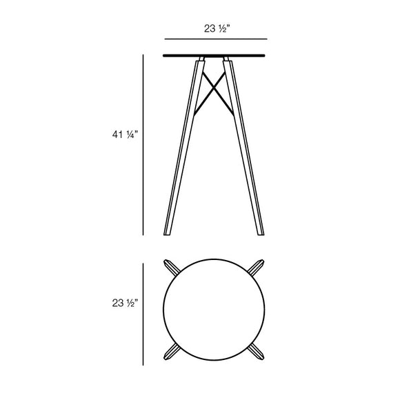 Faz Wood Round High Table Outdoor Vondom   