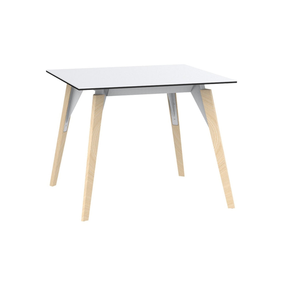 Faz Wood Square Lounge Table Outdoor Vondom White Wood 1 Small: 35.5 in width