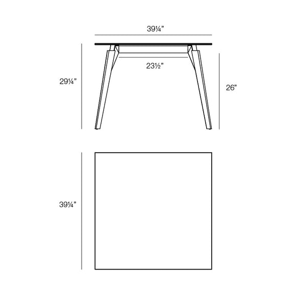 Faz Wood Square Lounge Table Outdoor Vondom   