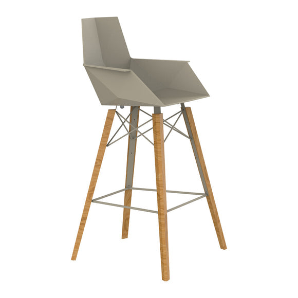 Faz Wood Stool with Arms (Set of 4) Outdoor Vondom