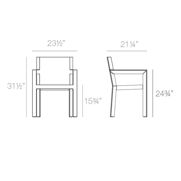 Frame Dining Armchair Outdoor Vondom
