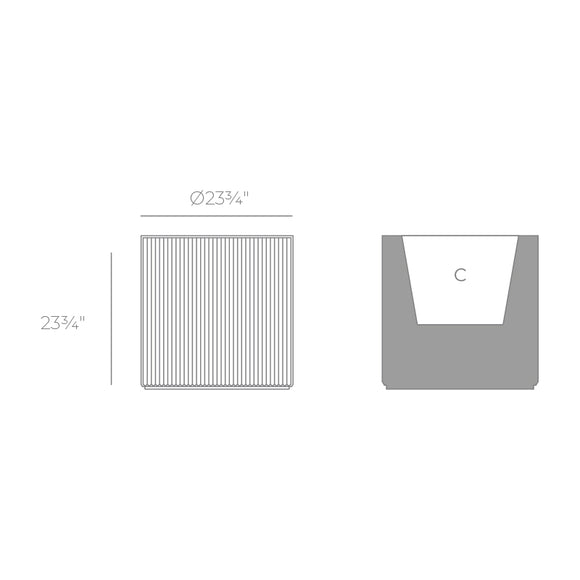 Gatsby Cylinder Planter Outdoor Vondom   