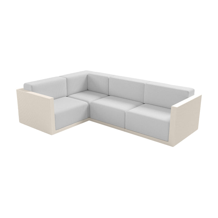 Gatsby Modular 4-Seater Sofa Outdoor Vondom Crema Left Facing