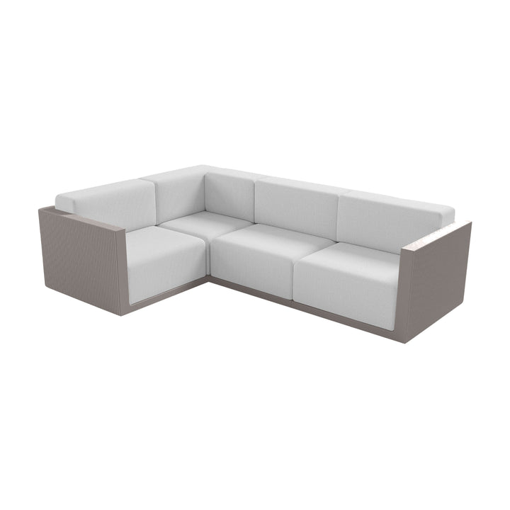Gatsby Modular 4-Seater Sofa Outdoor Vondom Taupe Left Facing