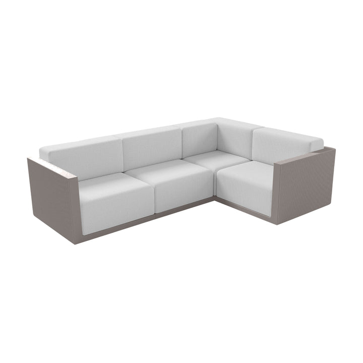 Gatsby Modular 4-Seater Sofa Outdoor Vondom Taupe Right Facing