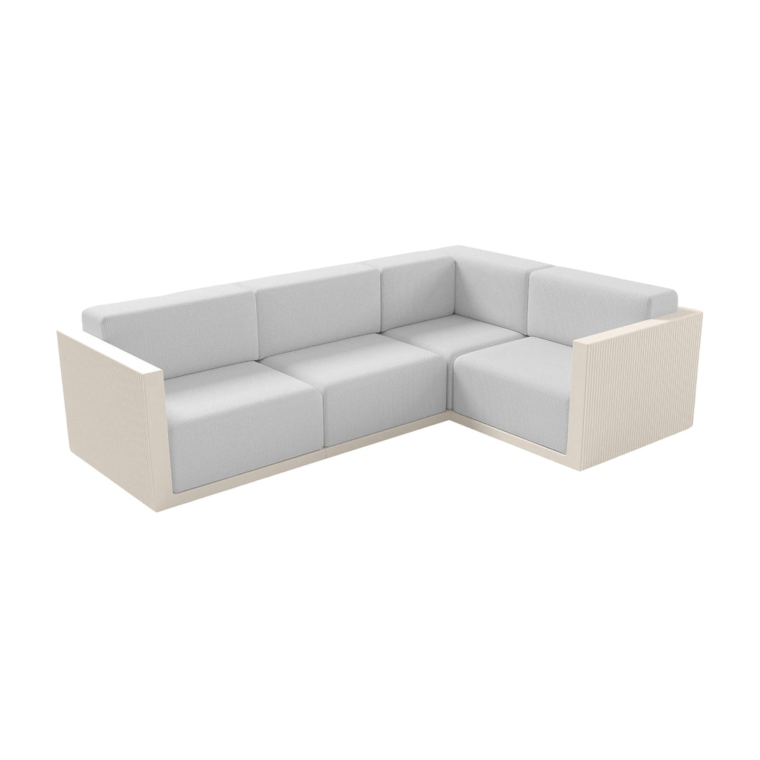 Gatsby Modular 4-Seater Sofa Outdoor Vondom Crema Right Facing