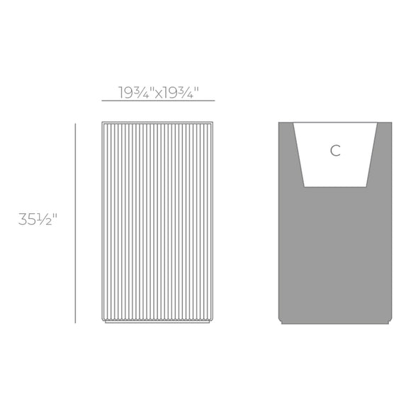 Gatsby Prisma Planter Outdoor Vondom   