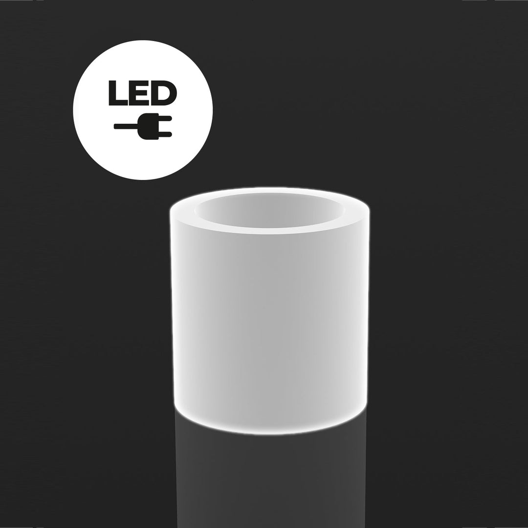 Illuminated Cylinder Planter Outdoor Vondom White Light Small 