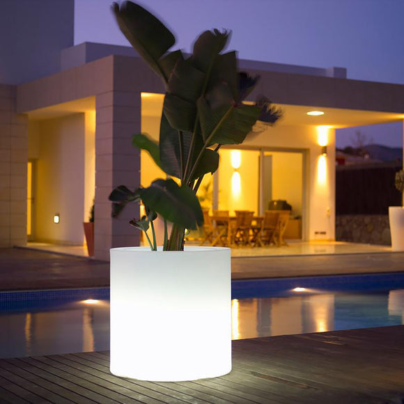 Illuminated Cylinder Planter Outdoor Vondom   