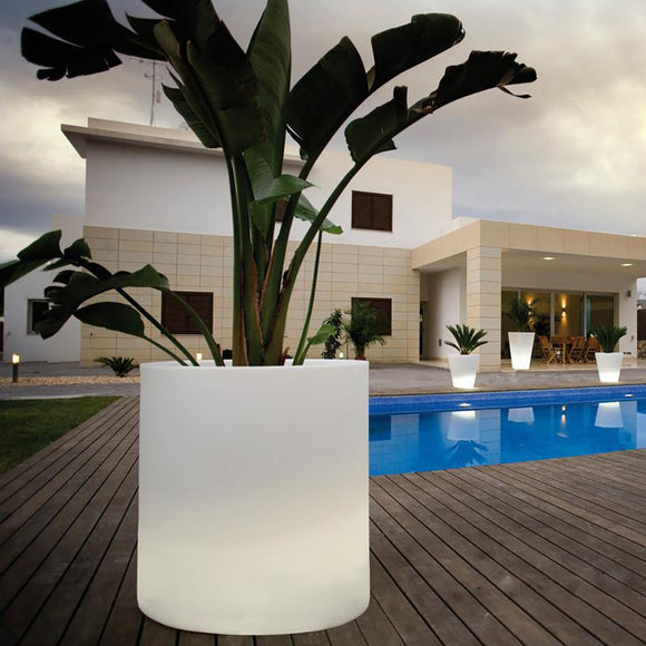 Illuminated Cylinder Planter Outdoor Vondom   