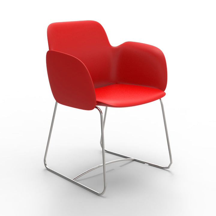 Pezzettina Dining Armchair Outdoor Vondom Basic Basic Red