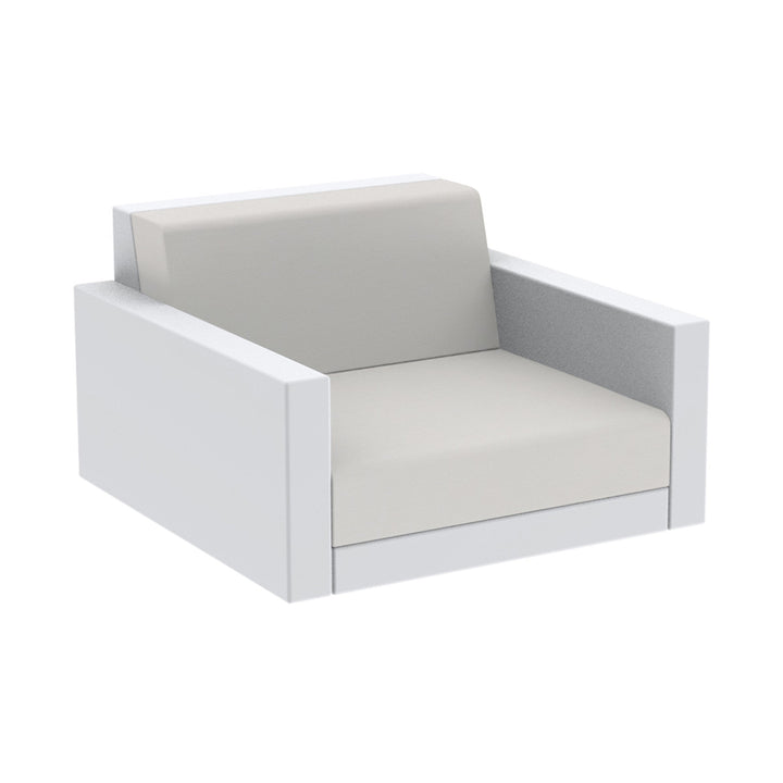 Pixel Lounge Chair Outdoor Vondom Silvertex White 1219 Lounge Chair Only