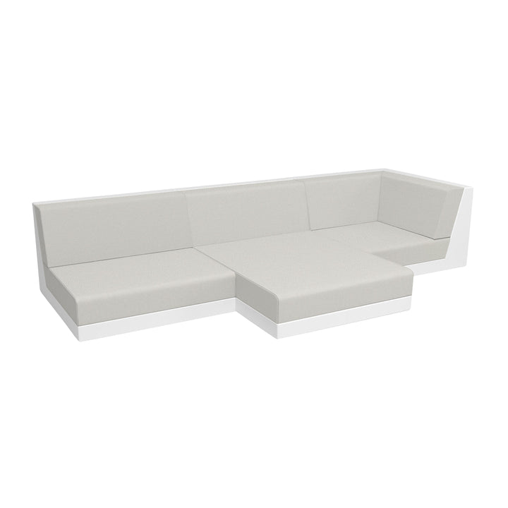 Pixel Modular 3-Seater Sofa Outdoor Vondom Crevin White 1308