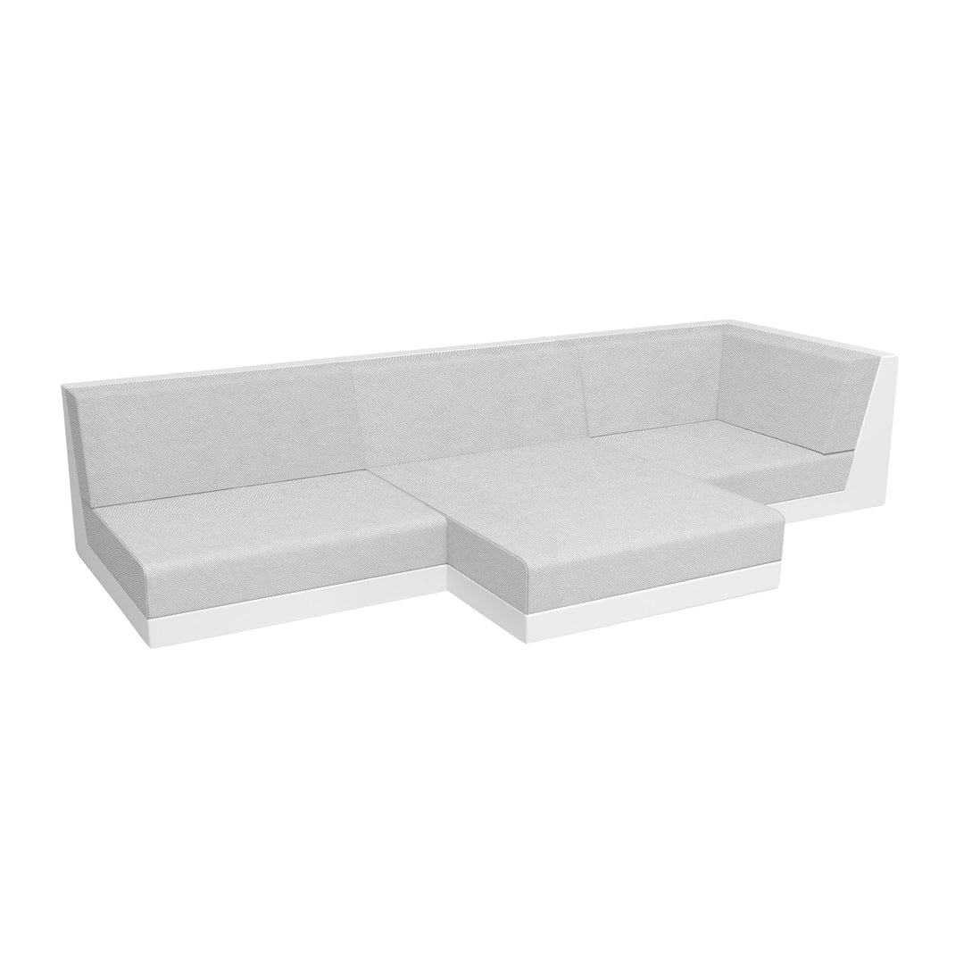 Pixel Modular 3-Seater Sofa Outdoor Vondom Glad Iceberg 1037