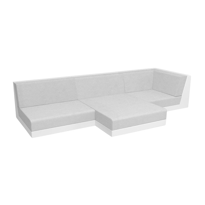 Pixel Modular 3-Seater Sofa Outdoor Vondom Glad Iceberg 1037