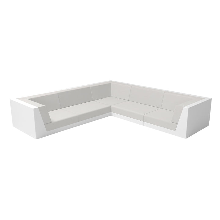 Pixel Modular 5-Seater Sofa Outdoor Vondom Silvertex White 1219  