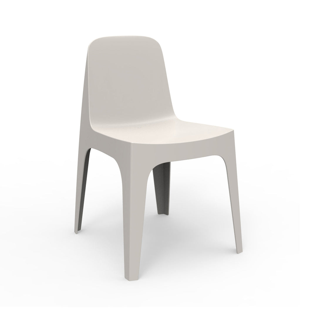 Solid Dining Chair (Set of 4) Outdoor Vondom Basic Ecru