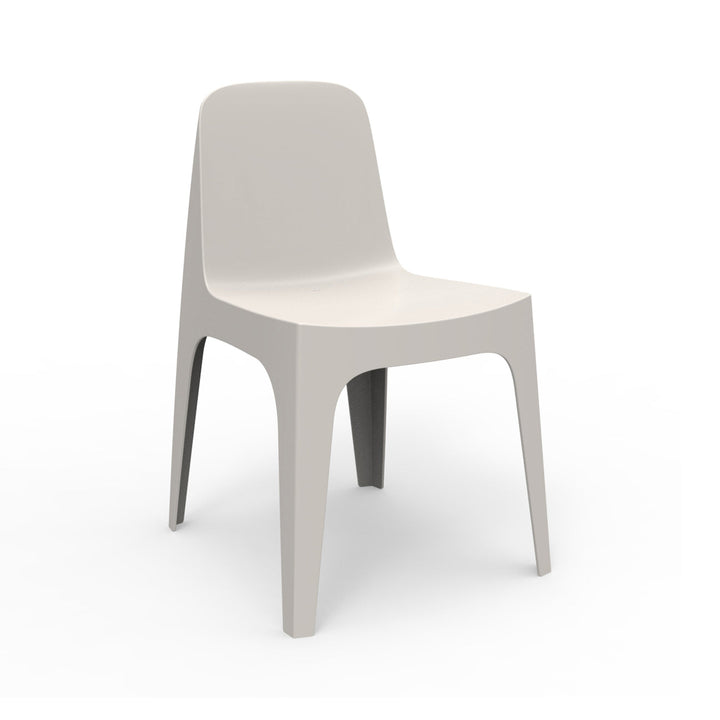 Solid Dining Chair (Set of 4) Outdoor Vondom Basic Ecru
