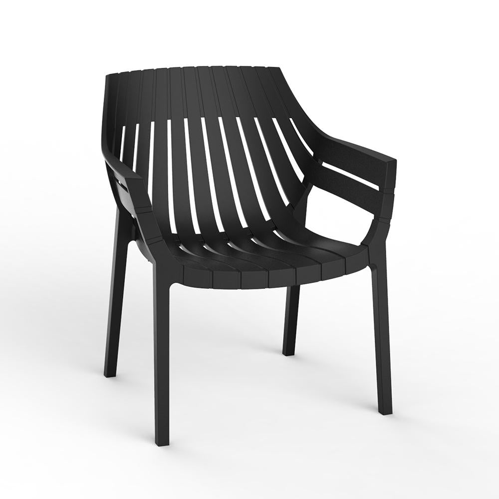 Spritz Lounge Chair (Set of 4) Outdoor Vondom Basic Black