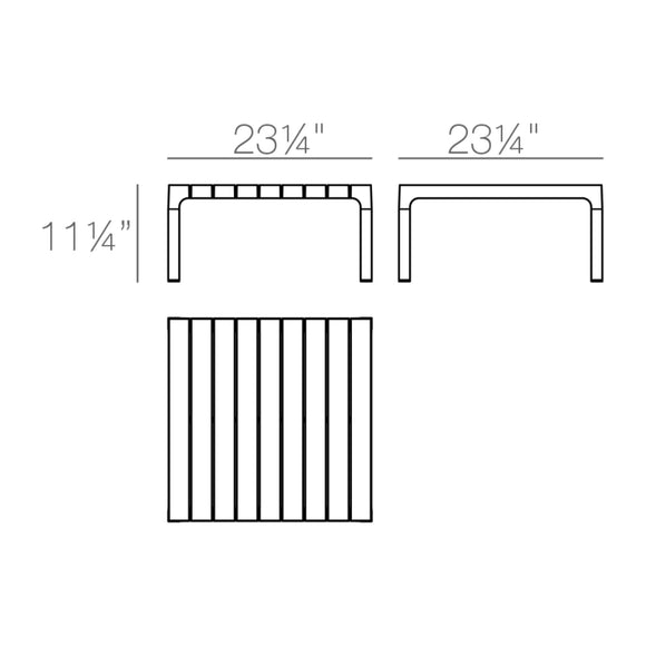Spritz Sun Lounger Table (Set of 4) Outdoor Vondom