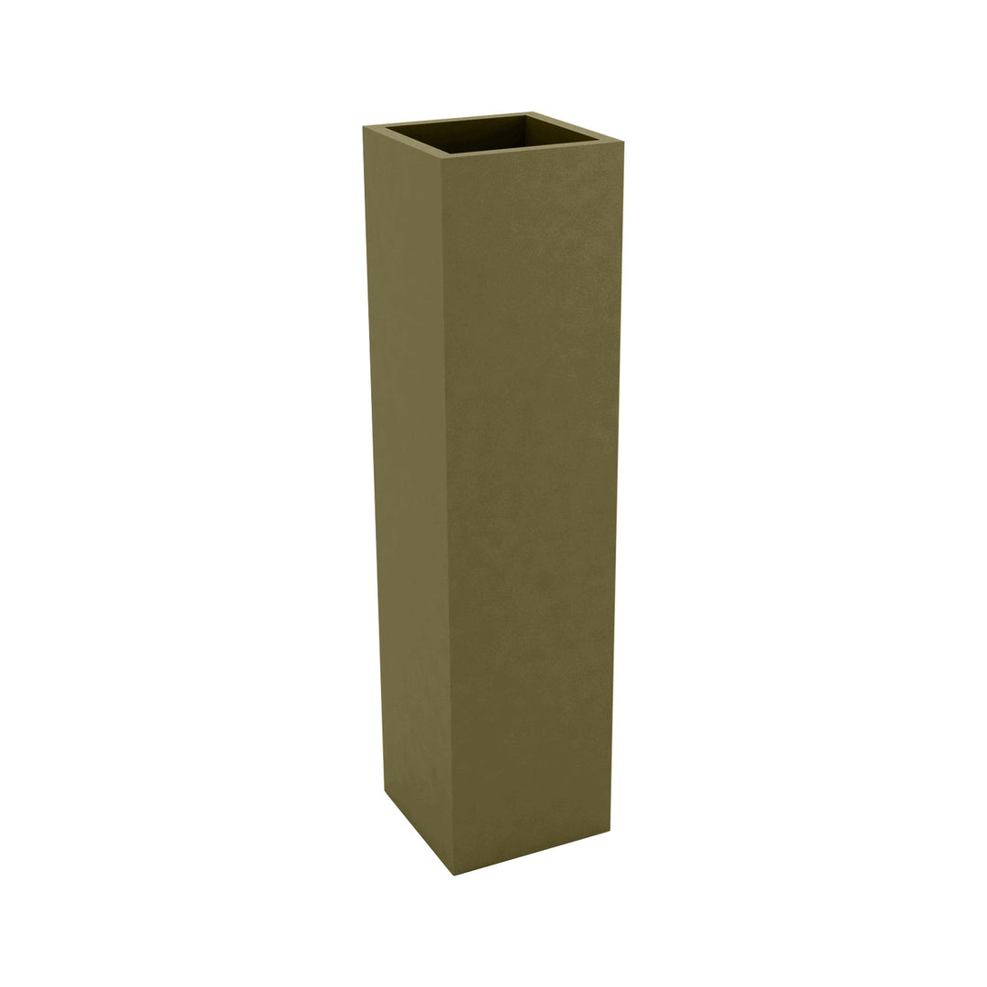 Square Tower Planter Outdoor Vondom Khaki Small: 7.75 in width 