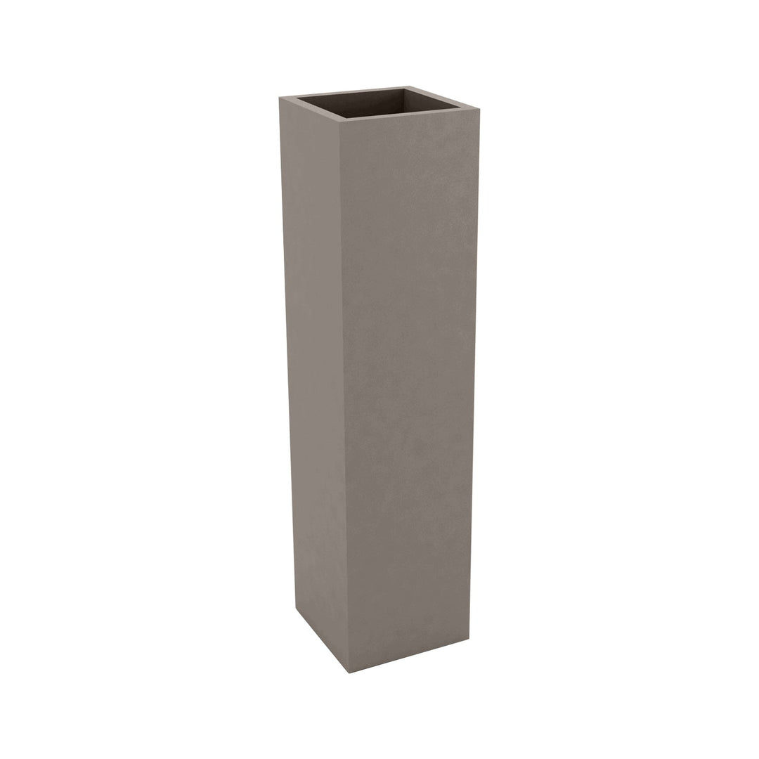 Square Tower Planter Outdoor Vondom Taupe Small: 7.75 in width 
