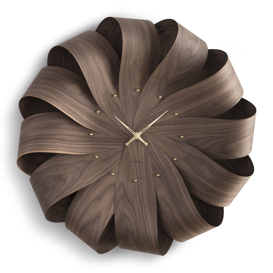 Brisa Wall Clock Wall Clocks Nomon Walnut / Brass / Brass Xlarge: 29.5 in width