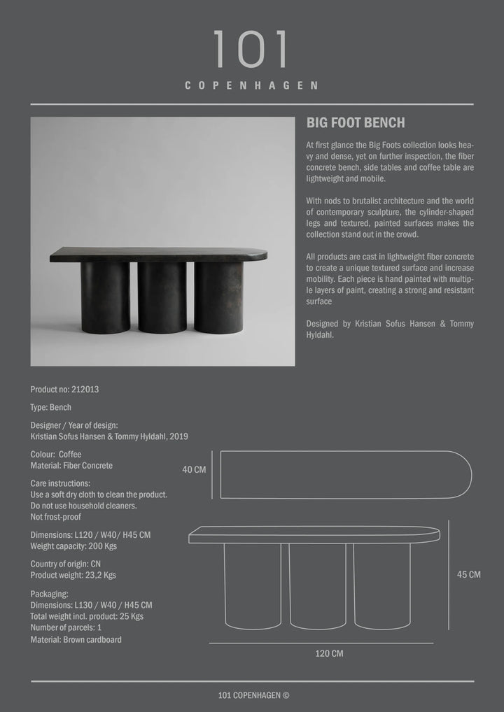 Big Foot Bench - Coffee Bench 101 Copenhagen   