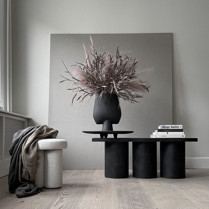 Big Foot Stool, Linen - White Chalk Stool 101 Copenhagen   