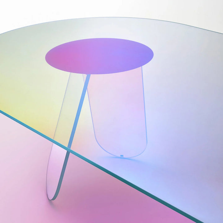 Shimmer Round End table Side Table Glas Italia   
