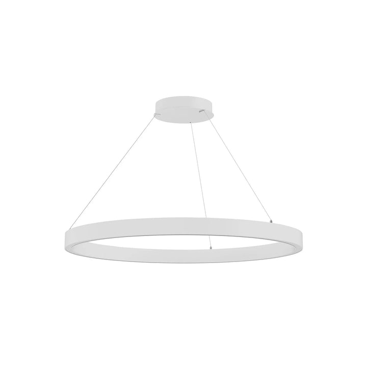 Zirkol Circle LED Pendant Light Lighting NEMO White XSmall: 33.5 in diameter Downlight / 2700K - Warm White