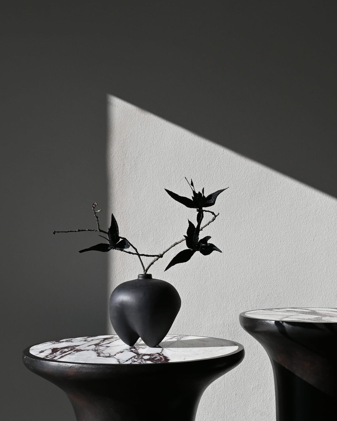 Trumpet End Table, Tall - Calacatta Table 101 Copenhagen   