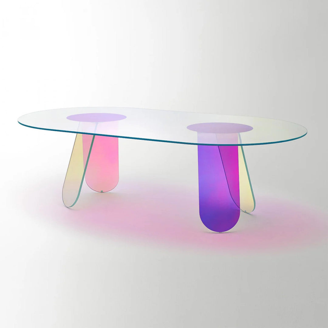 Shimmer Oval Dining Table Dining Table Glas Italia   